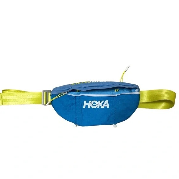 Hoka Crossbody Hip Fanny Pack Blue & Yellow Waistpack Bag Hiking Outdoor Running - Picture 1 of 1